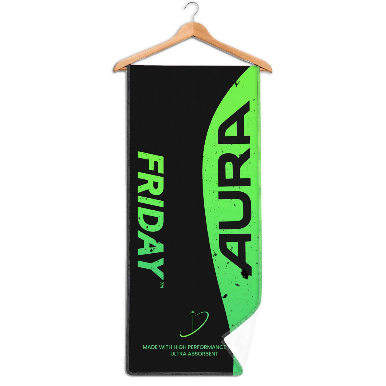 Friday Aura Green Microfiber Pickleball Towel