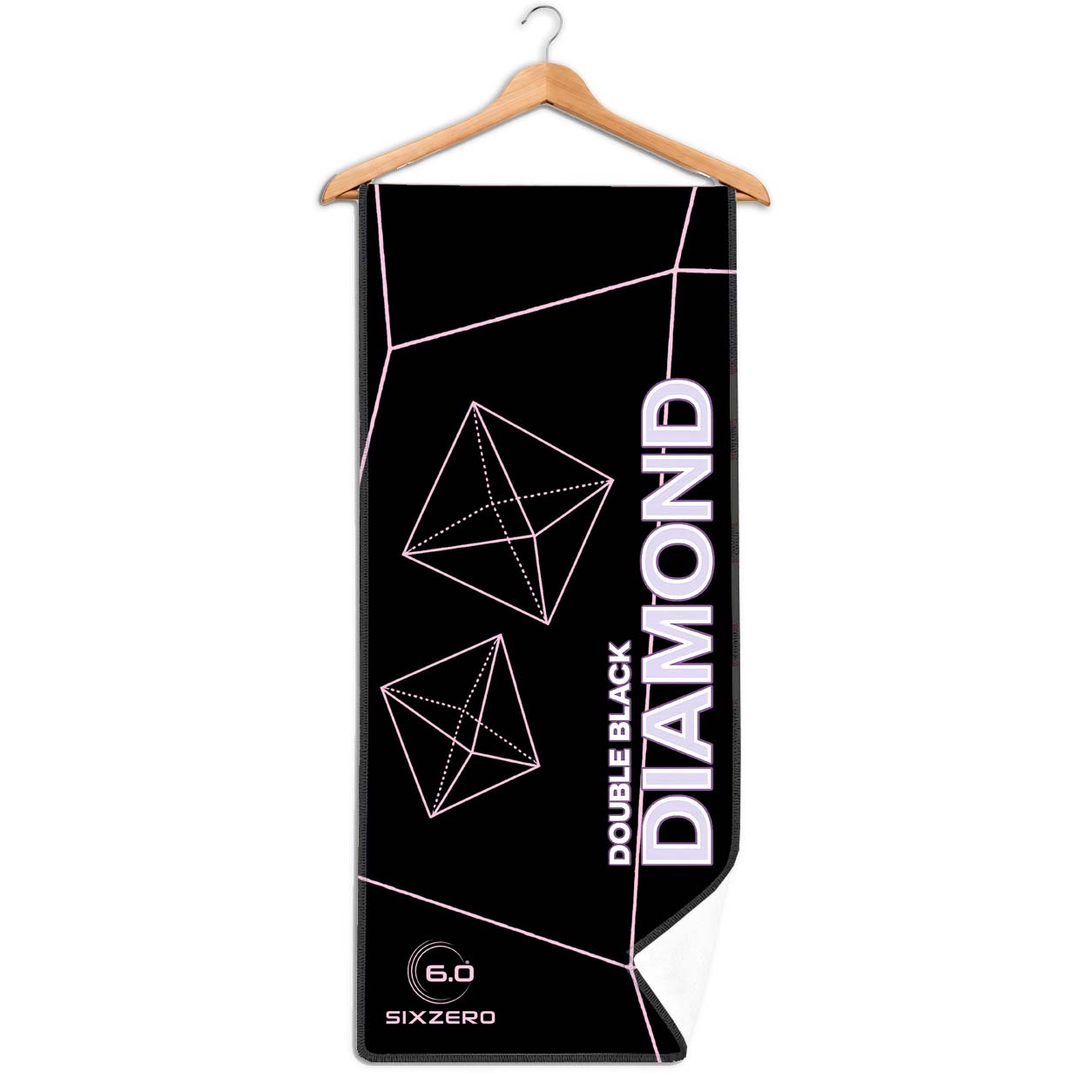 Six Zero 6.0 Double Black Diamond Microfiber Pickleball Towel