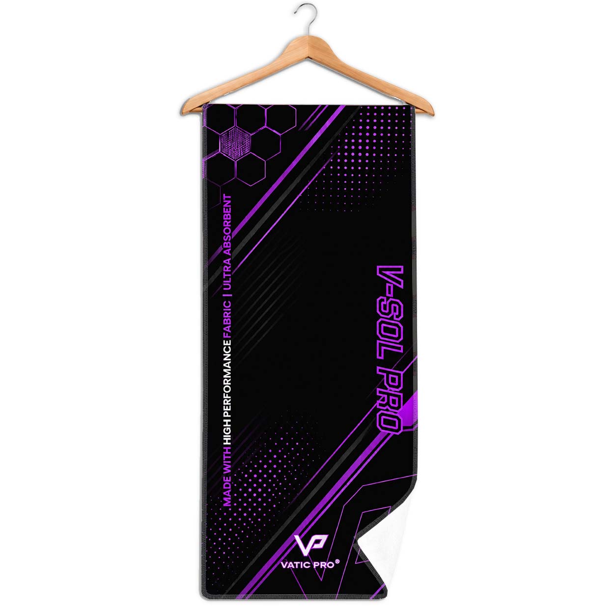 Vatic Pro V-Sol Purple Microfiber Pickleball Towel