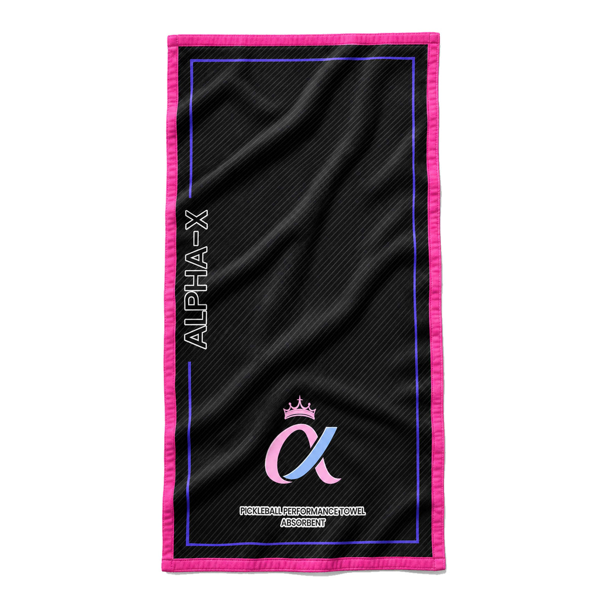 Kamito Alpha-X | Pink Edge | Cotton Pickleball Towel