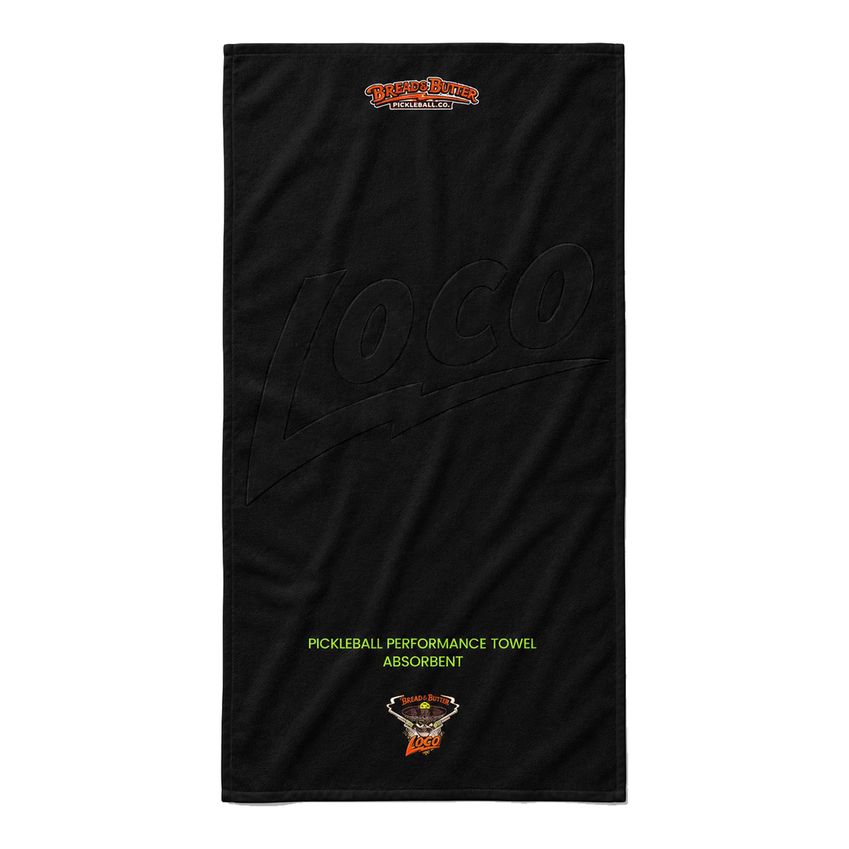 Bread & Butter Loco | Black | Cotton Pickleball Towel