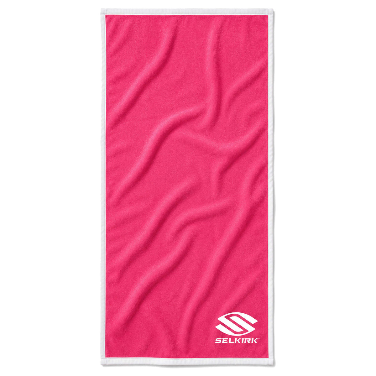 Selkirk Pink | White Edge Logo | Cotton Pickleball Towel