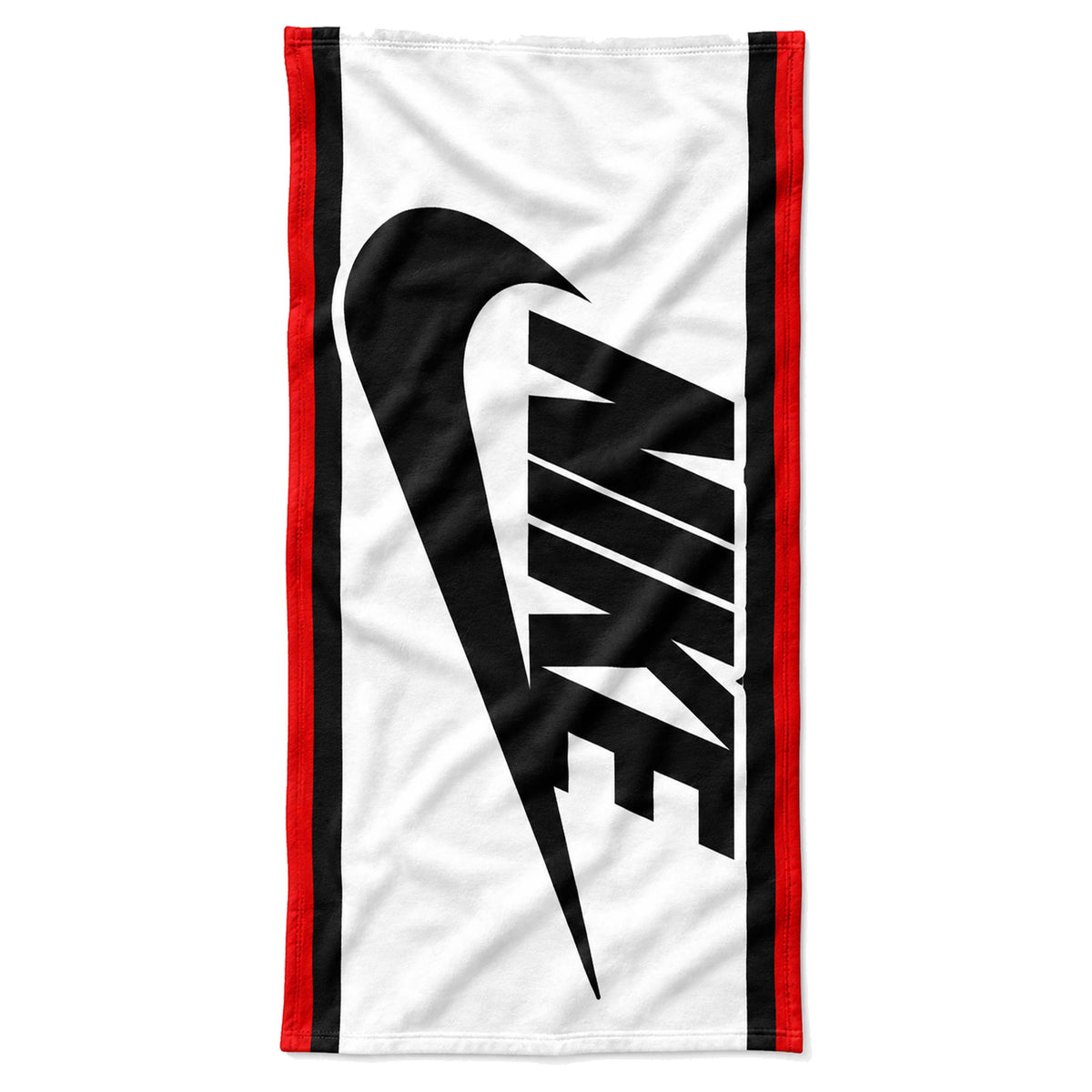 Nike Swoosh | White Red Black Lining | Cotton Sports Towel
