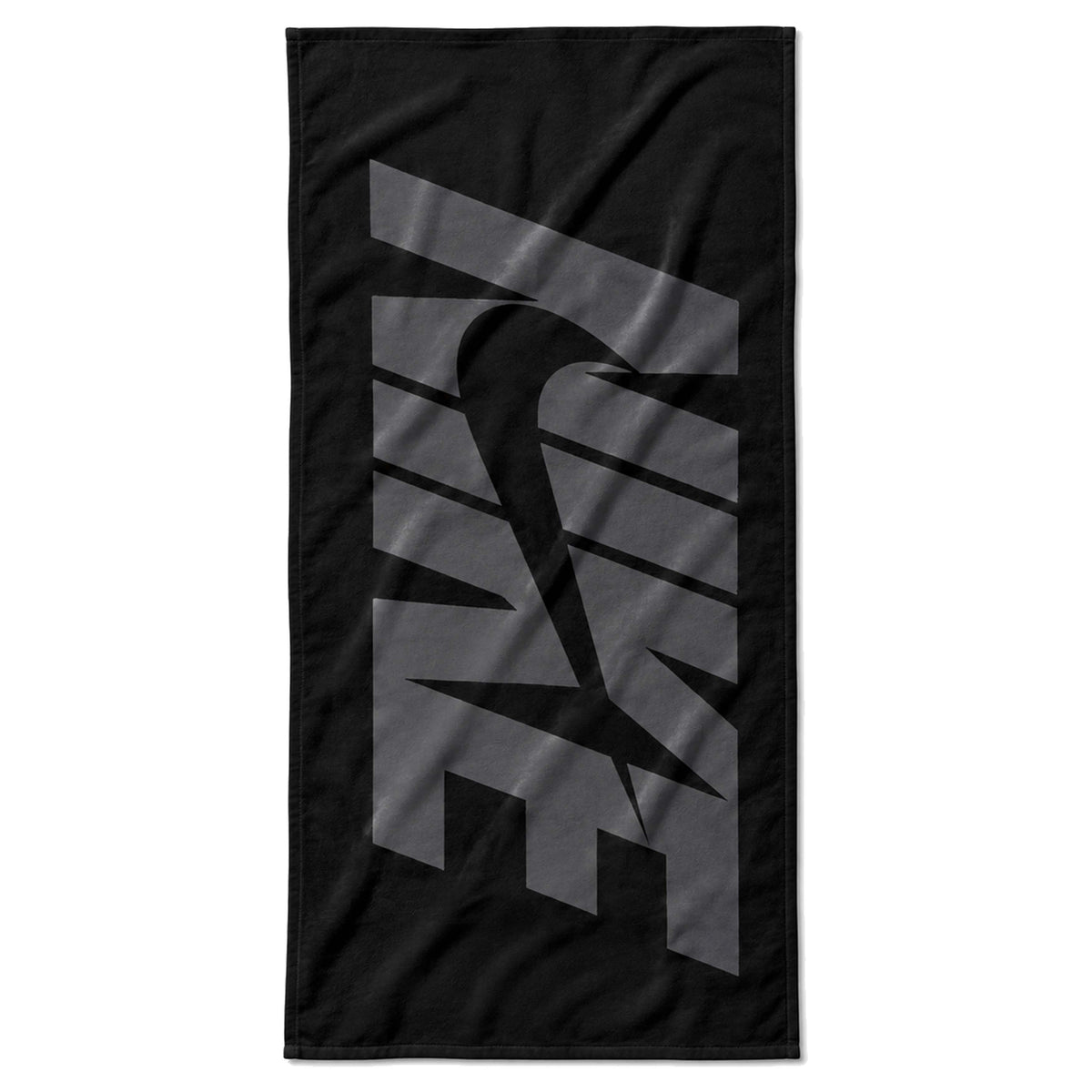 Nike Swoosh | Black Grey Logo | Cotton Sports Towel